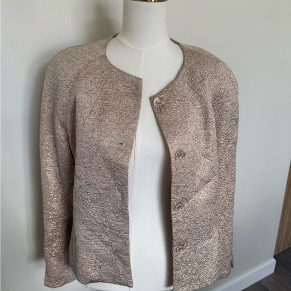 Via Condotti Textured Tan Blazer - Picture 5 of 6